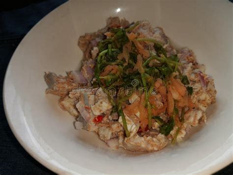 traditional kadazan cuisine in sabah borneo stock image