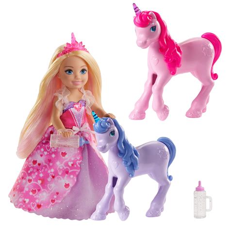 barbie dreamtopia gift set chelsea princess doll  baby unicorns