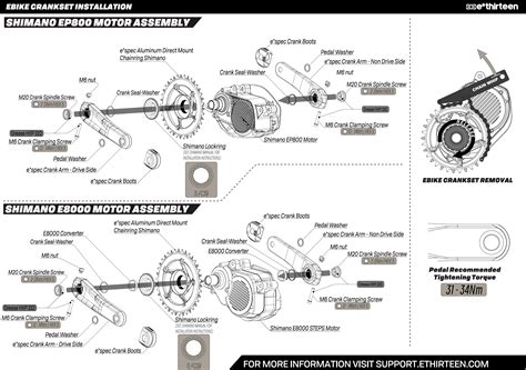 espec race carbon cranks  shimano ep motors ethirteen support