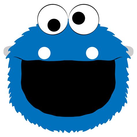 cookie monster mask template  printable papercraft templates