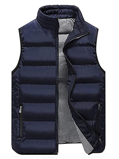 mens winter warm  cotton padded sleeveless jacket vest waistcoat parka tops walmartcom