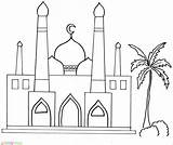 Mewarnai Masjid Bagus Marimewarnai sketch template