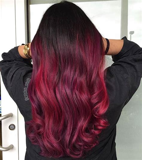 red ombre hair color ideas stayglam