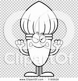 Mascot Paintbrush Mad Outlined Coloring Clipart Cartoon Vector Cory Thoman sketch template