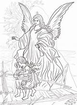 Coloring Printable Angel Pages Adults sketch template