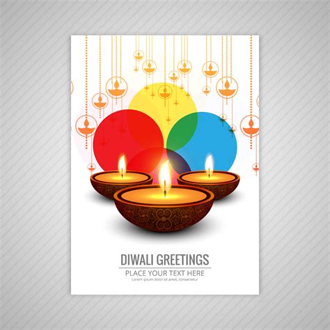 decorative diwali greeting card template design  vector art