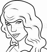 Swift Taylor Drawing Drawings People Famous Easy Draw Step Pencil Cute Celebrities Cartoon Outline Girl Celebrity Sketches Kids Paintings Choose sketch template