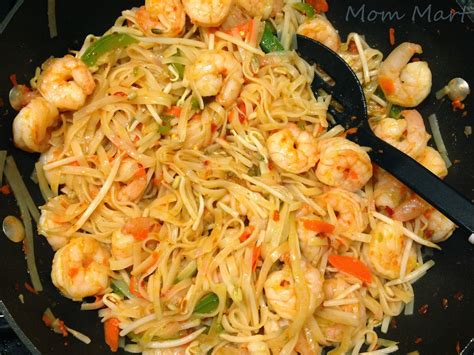 mom mart keeping dinner light  thai shrimp noodles recipe
