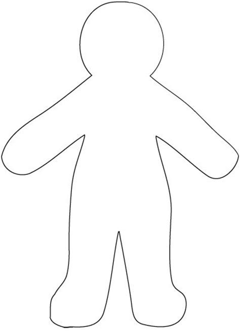 paper doll chain template clipart