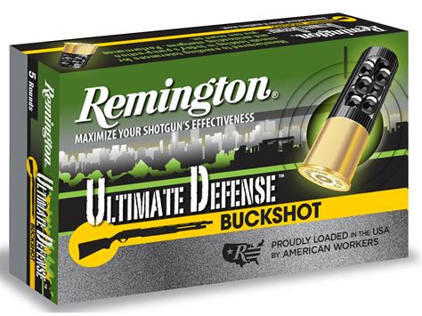 Remington Ultimate Defense Buckshot Ammo 12 Ga 3 Reduced Recoil 00