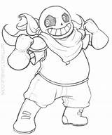 Sans Coloring Pages Papyrus Undertale Template Getcolorings Printable sketch template