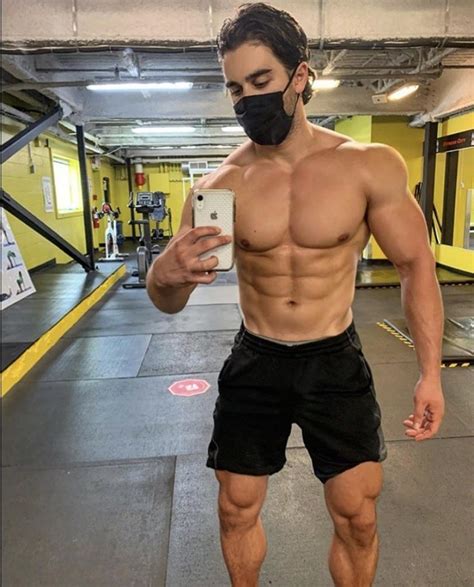 hot fit guys wearing face masks shirtless muscle body