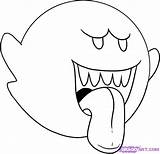 Mario Boo Draw Shy Peluches Animados Kart Teeth Boos Dragoart Psicodélicos sketch template