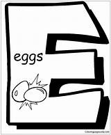 Letter Pages Coloring Eggs Print sketch template