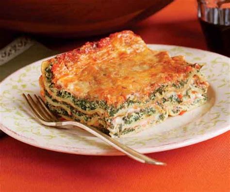vegetarian lasagna  ricotta cheese  spinach
