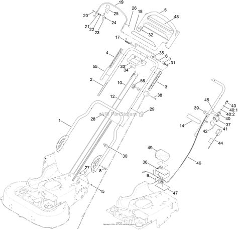 toro  timemaster  lawn mower  sn   parts diagram  handle