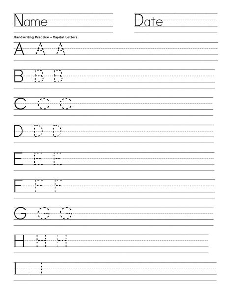 printable handwriting worksheets  kindergarten lexias blog