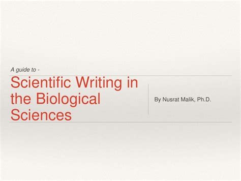 scientific writing paper