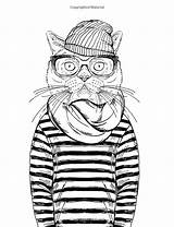 Coloring Pages Cool Adult Cat Adults Cats Books Awesome Colouring Blank Book Printable Color Zentangle Print Sheets Really Template Coo sketch template
