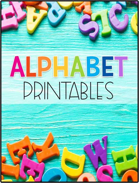 alphabet printables preschool mom