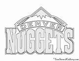 Nuggets Denver Logo Stencil Nba sketch template