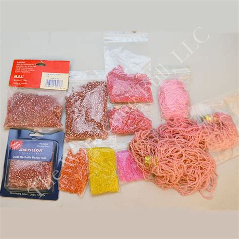 bead lot  pink seed beads  wandering bull llc