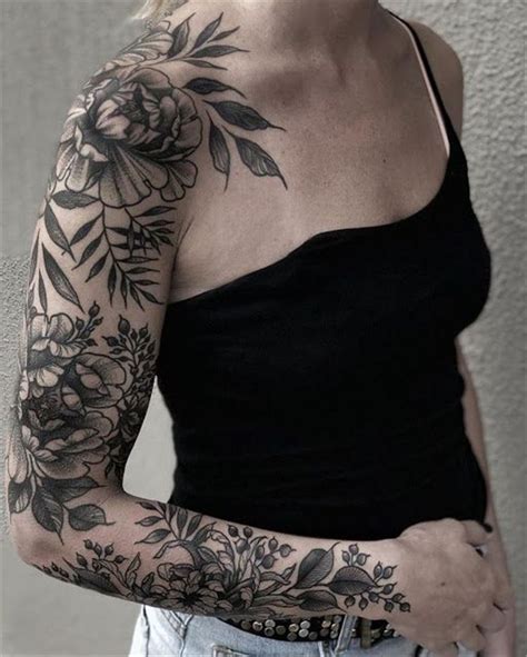 45 Gorgeous And Stunning Sleeve Floral Tattoo To Make You Stylish In