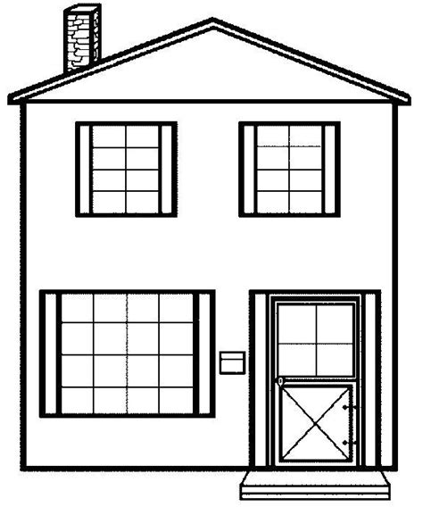 house coloring page printable