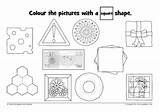Sparklebox Colouring Shapes 2d Shape Recognition Sheets Choose Board sketch template