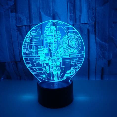 New 3d Led Star Wars Lamp Death Star Night Light Touch Senser Usb Table