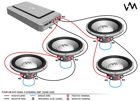 connecting speaker diagram car amp