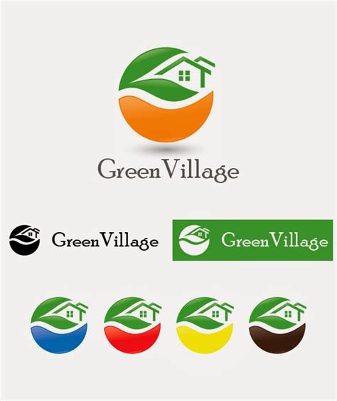 logotive green village logo template