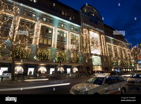 ka de ve department store  christmas berlin germany europe stock