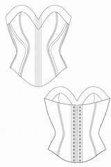 Corset Pattern Flat Patterns Heart Front Dress Printable Drawings Illustration Choose Board Shaped Sketches sketch template