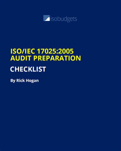 isoiec  audit checklist isobudgets