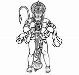 Hanuman Lord sketch template