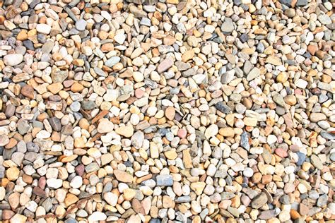pea gravel    differ  river rocks hanson dry
