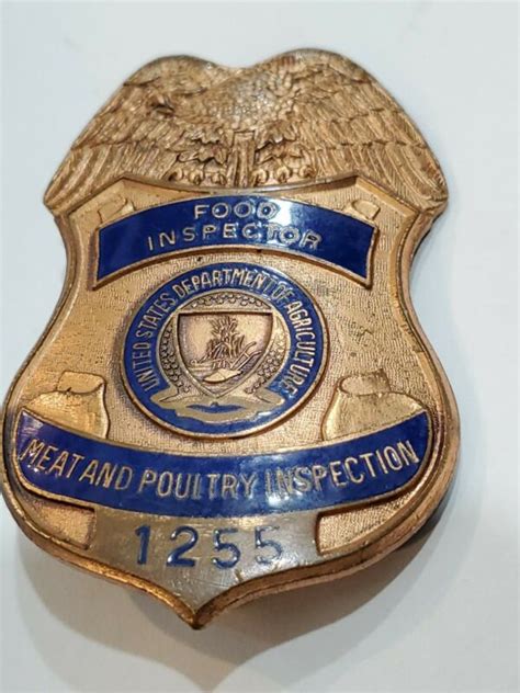 food inspector badge antique price guide details page