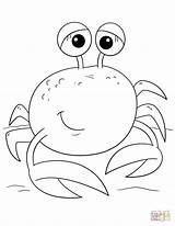 Crab Coloring Cartoon Cute Pages Crabs Printable Ghost Kids Hermit Animal Sea Nursery Trending Days Last Clipart Animals Categories sketch template