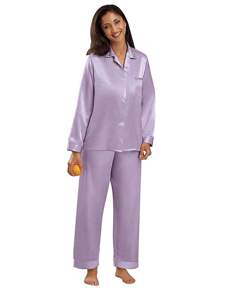 national brushed  satin pajamas lilac  fashion satin pajamas clothes
