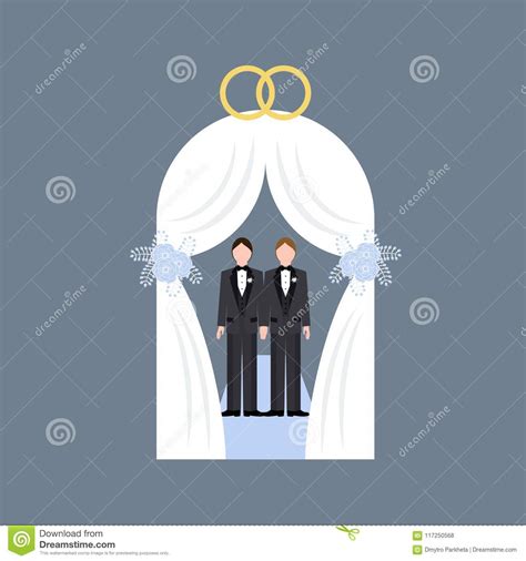 Same Sex Wedding Stock Vector Illustration Of Marriage 117250568