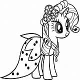 Pony Little Coloring Pages Christmas Printable Popular sketch template