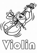 Musik Violino Tocar Kostenlos Violin Malvorlagen Colorironline sketch template