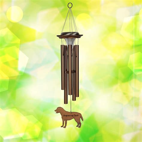 moonlight   bronze solar chime engravable dog sail