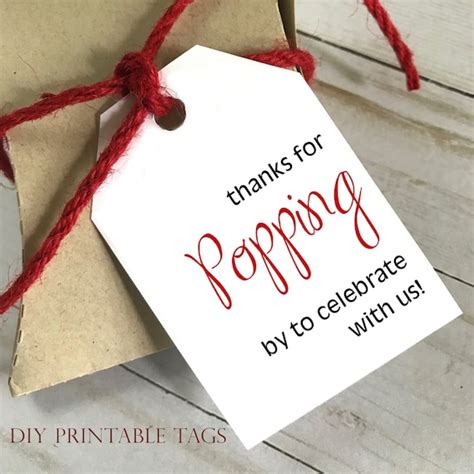 diy printable tags   popping  printable gift etsy