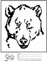 Bear Grizzly Bears Grizzlies Memphis Stencil sketch template