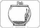 Coloring Bowl Fish Printable Pages Outline Empty Clipart Template Popular Library Coloringhome sketch template