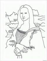 Da Gioconda Getdrawings Vinci Coloring Pages sketch template