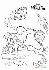 Coloring Flounder sketch template