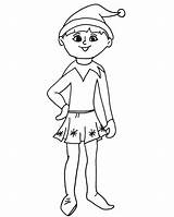 Elf Coloring Pages Female Printable Shelf Color Getcolorings Col sketch template